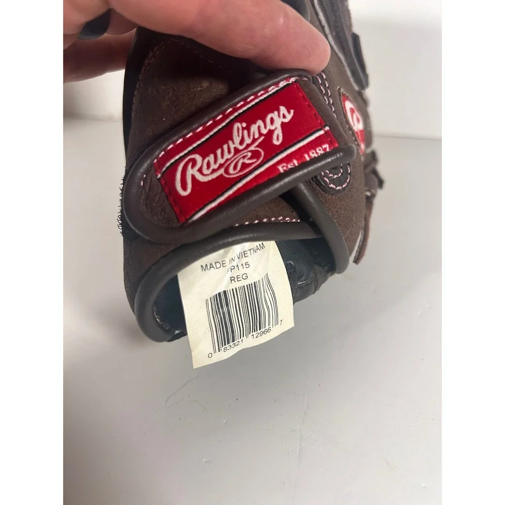 Rawlings‎ Fastpitch Softball Glove 11.5 Inch Brown Pink Leather FP115 Basket Web